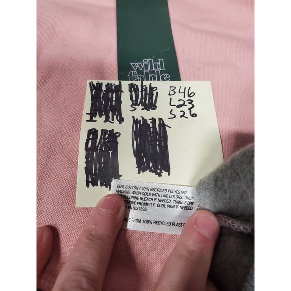 Oversized Long Sleeve Sweatshirt - Wild Fable Pink Color Block XS - Picture 5 of 6